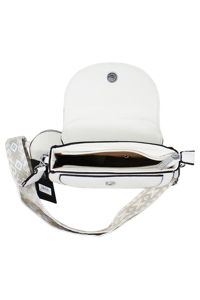 Bee Embellishment Crossbody Bag In White HB340507