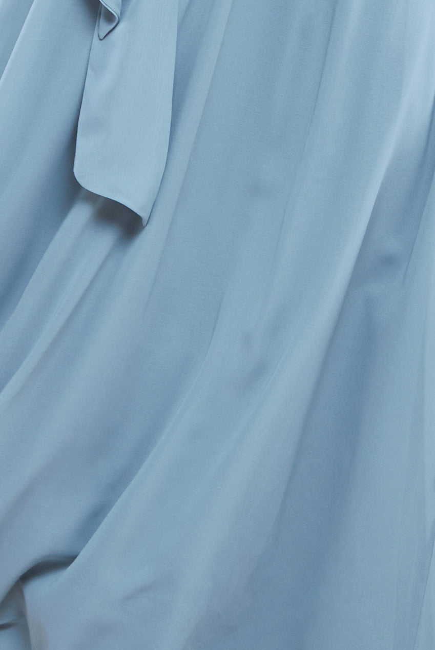 Sustainable Chiffon Flutter Sleeve Wrap Maxi Dress - Sagegreen DR2486BBS