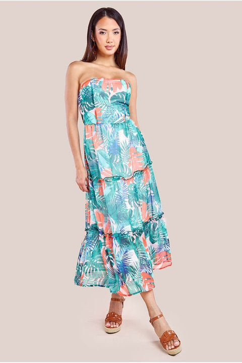 Boobtube Printed Maxi - Jungle Print by City Goddess