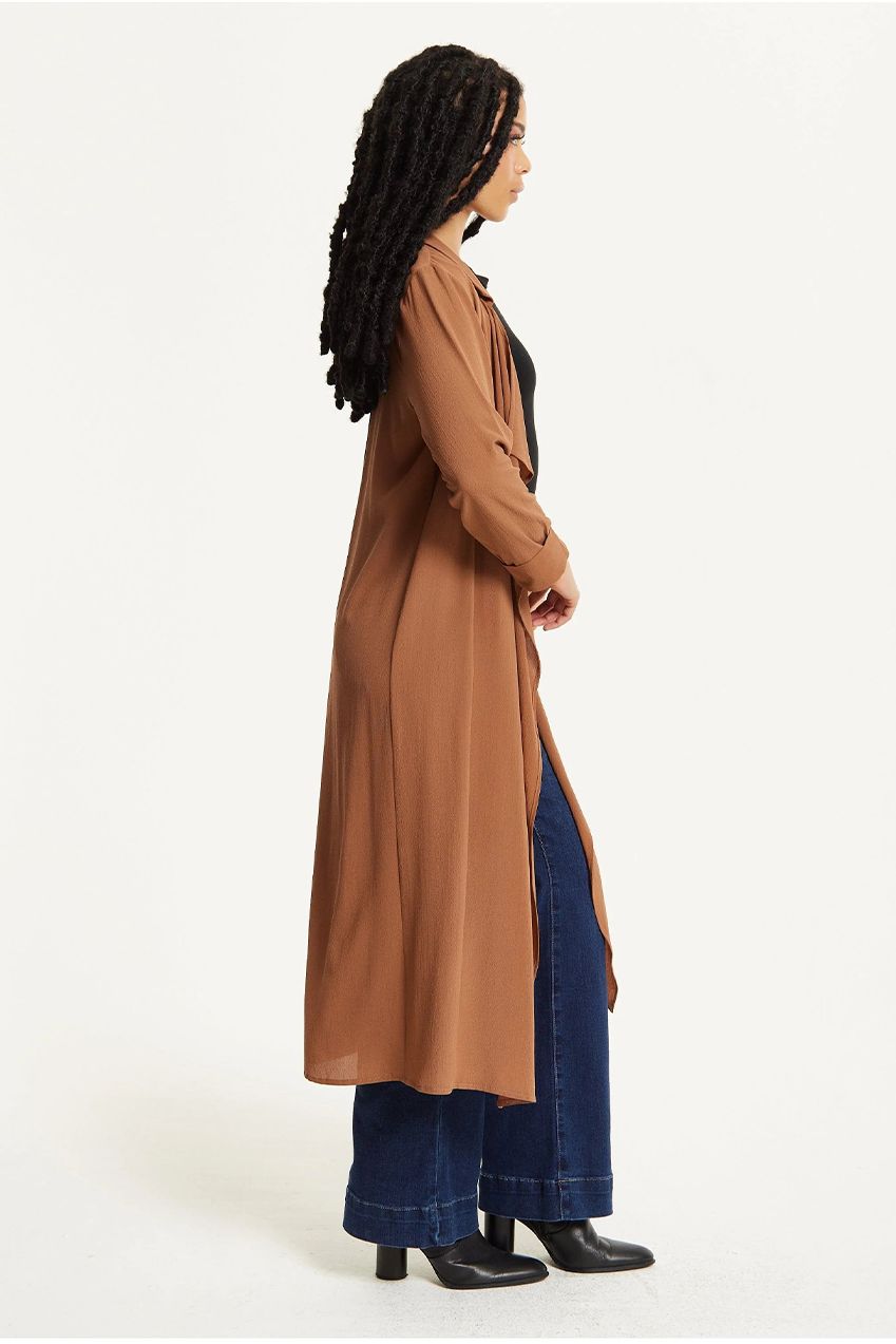 Camel Waterfall Duster Coat 25AW-44038