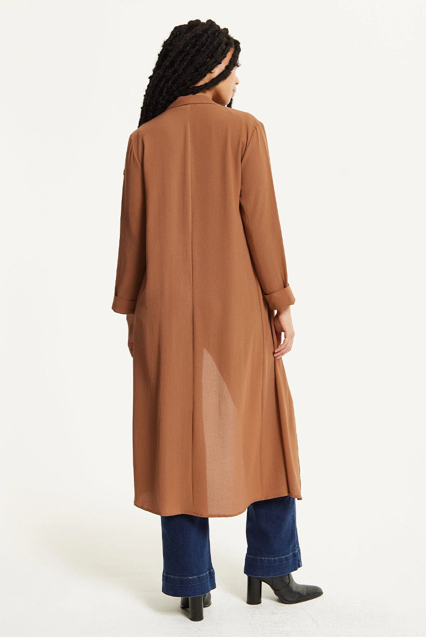 Camel Waterfall Duster Coat 25AW-44038