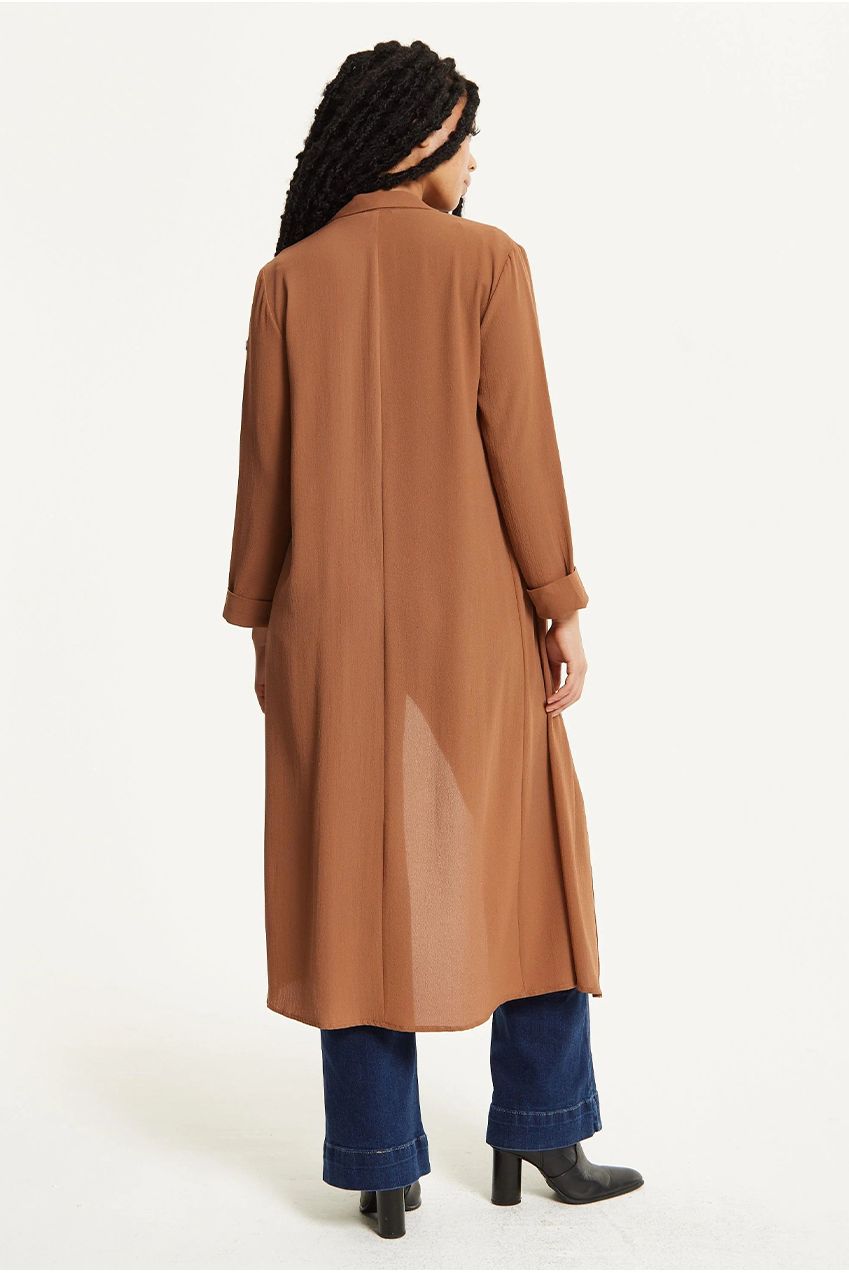 Camel Waterfall Duster Coat 25AW-44038