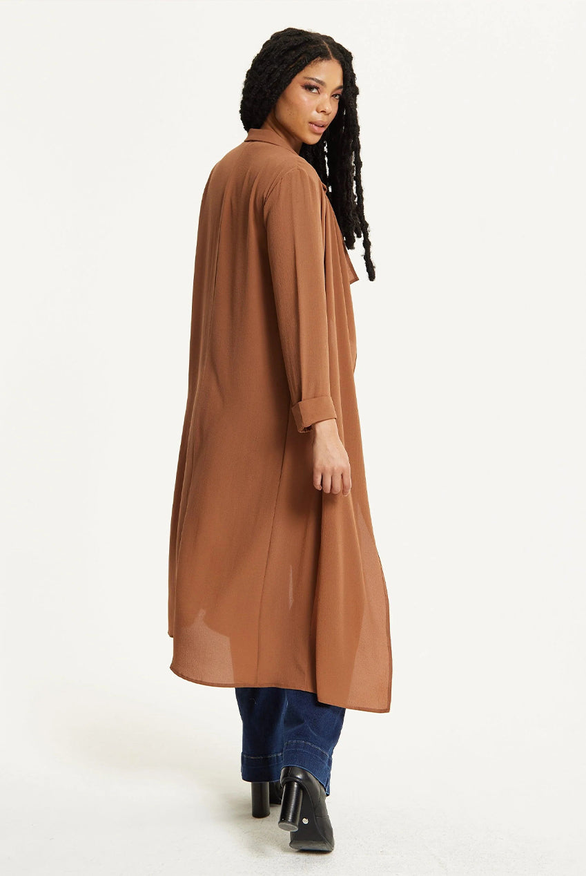 Camel Waterfall Duster Coat 25AW-44038