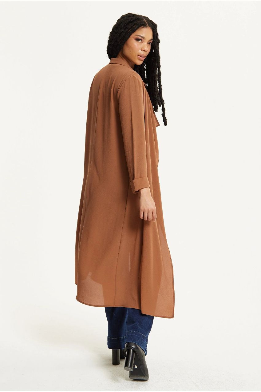 Camel Waterfall Duster Coat 25AW-44038
