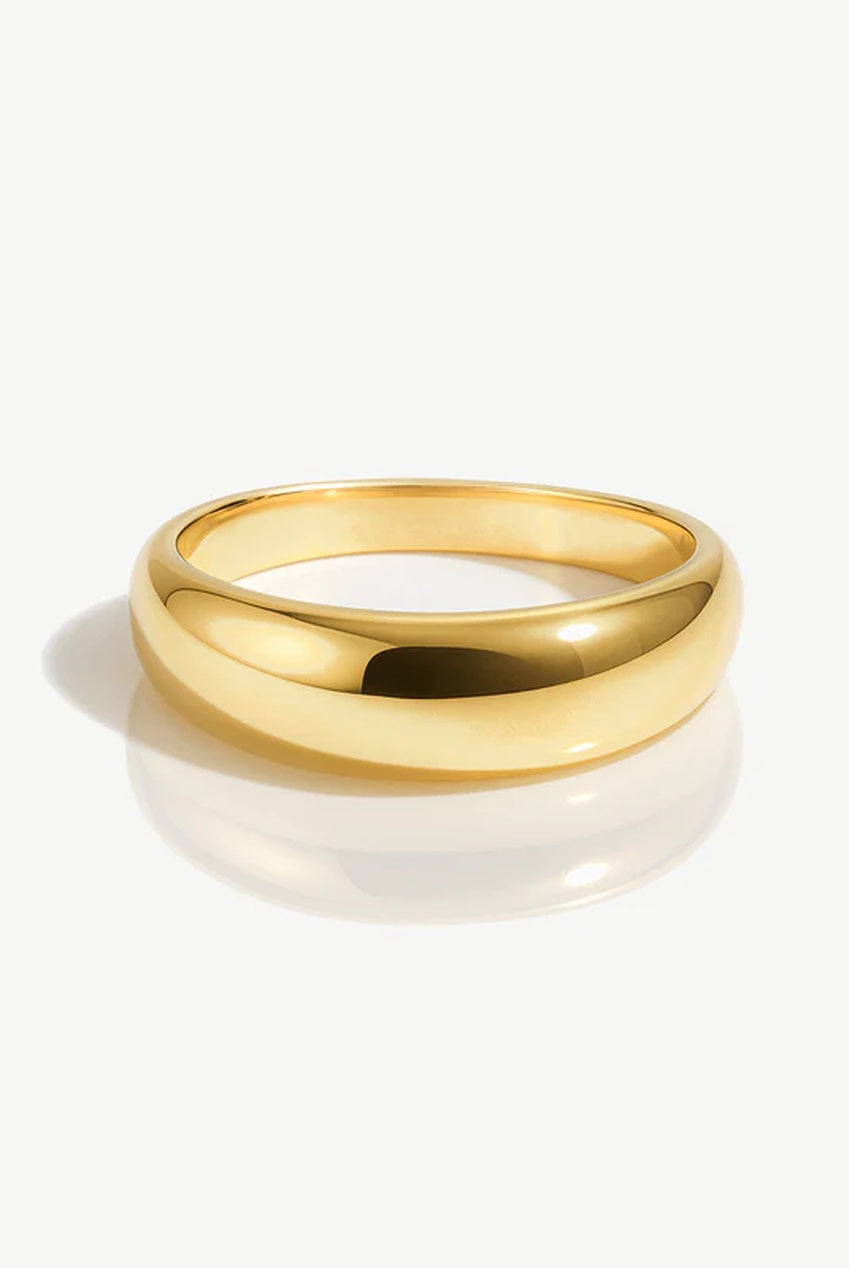 Gold Smooth Dome Ring - Medium Size 268