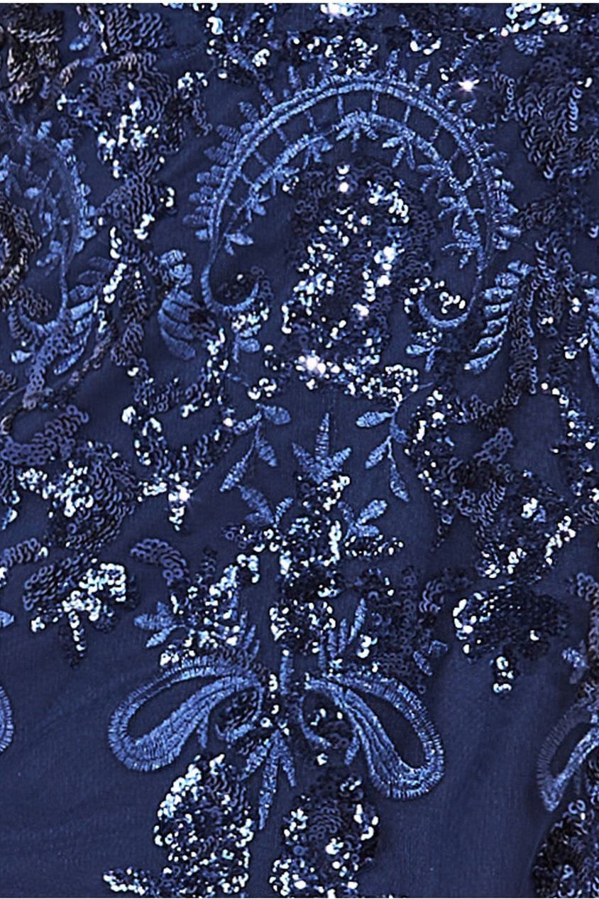 Bardot Sequin Embroidered Maxi Dress - Navy DR1254A