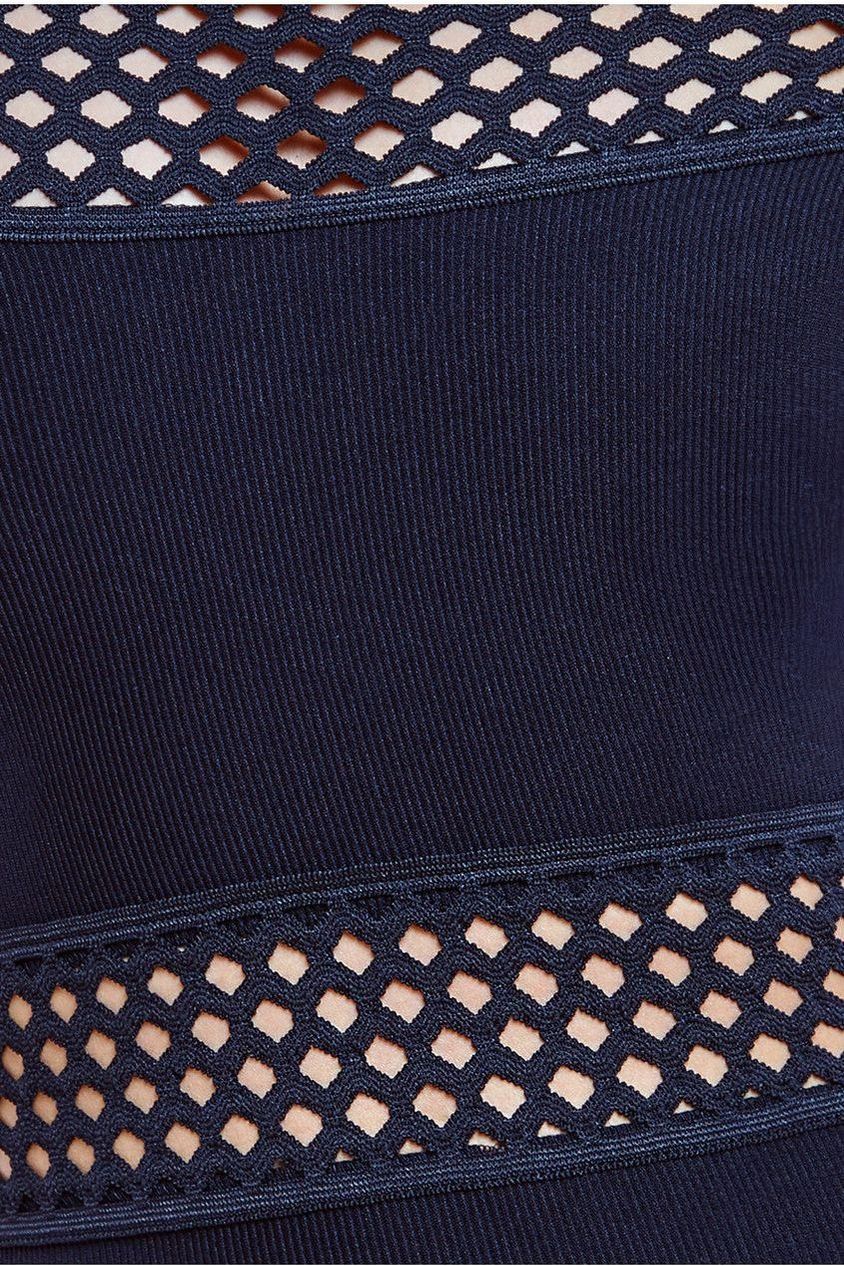 Off The Shoulder Ribbed Bodycon Maxi Dress - Black DR4370