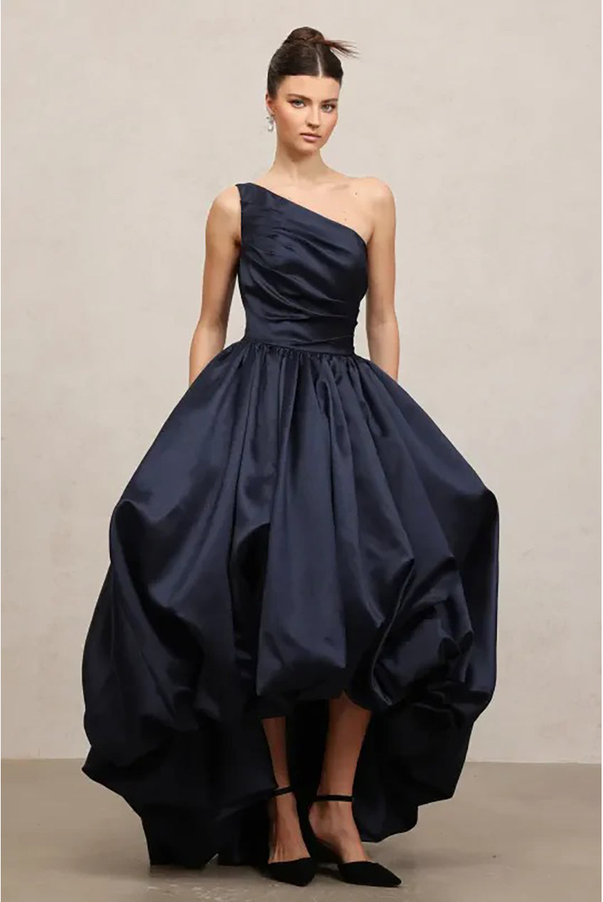 Asymmetric Satin High-Low Gown R2509RN078