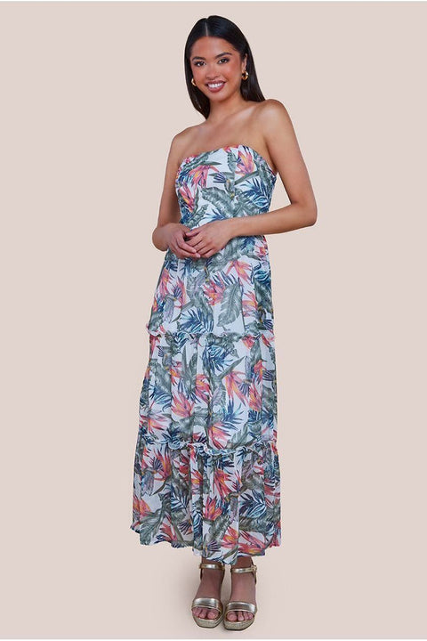Bandeau Printed Maxi - Jungle Print by City Goddess