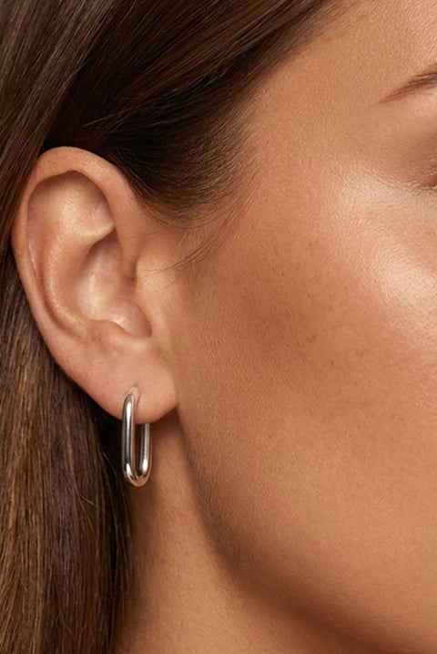 Small Oval Hoop Earrings by MUCHV