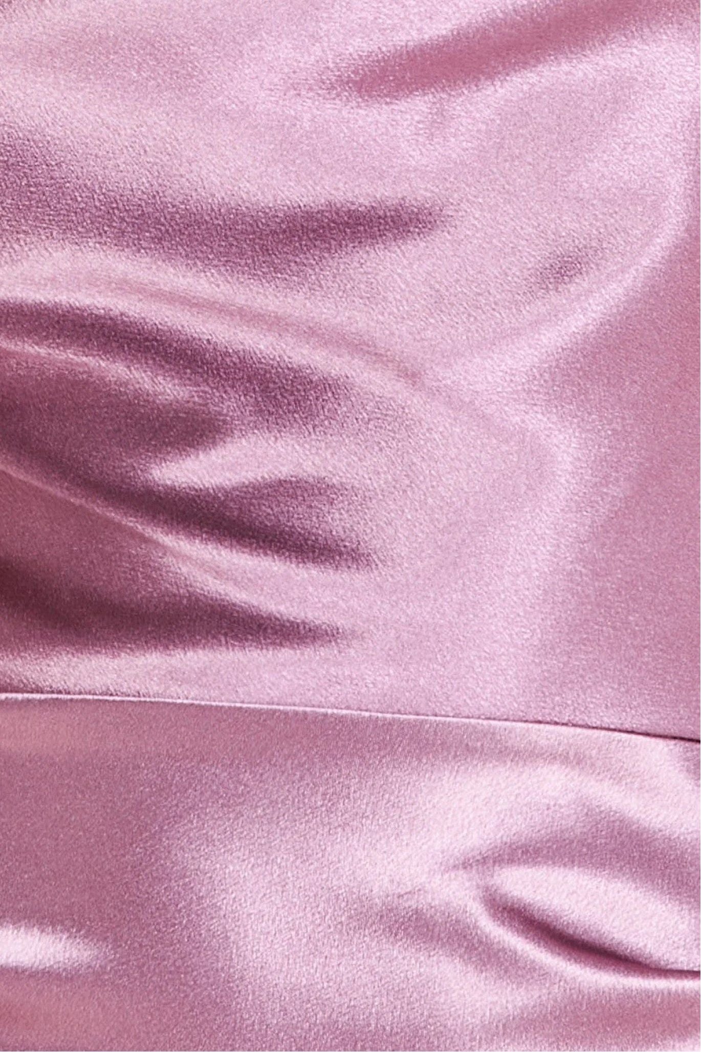 Satin Cowl Neck With Strappy Back Maxi - Pink DR2113QZ