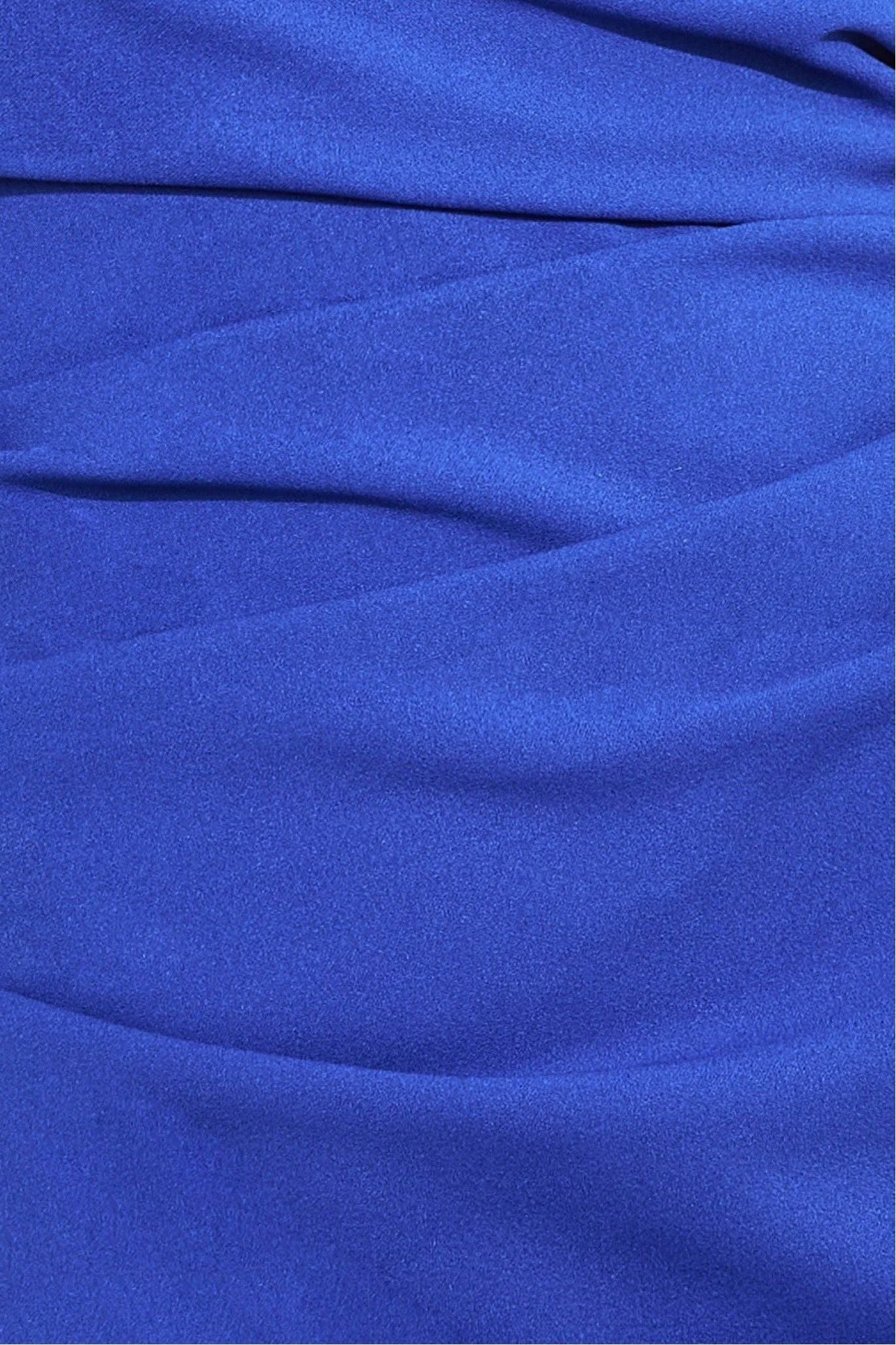 Off The Shoulder Scuba Maxi Dress - Royal Blue DR3339