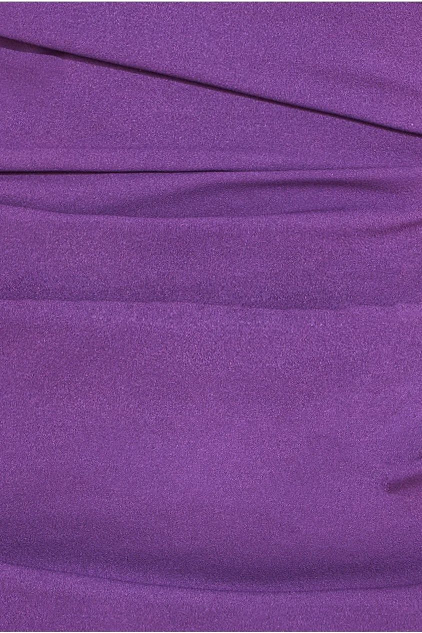 Off The Shoulder Scuba Maxi Dress - Purple DR3339