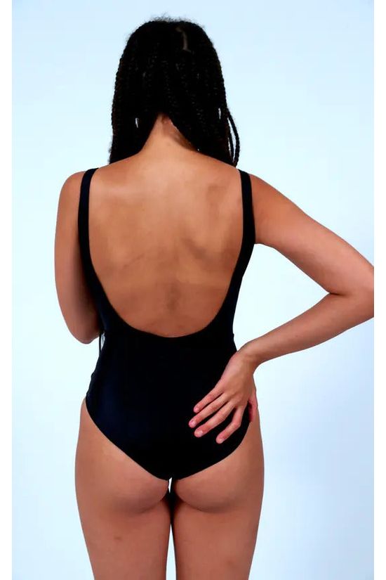 Silver Snake & Black Swimsuit With Tie SSBS23