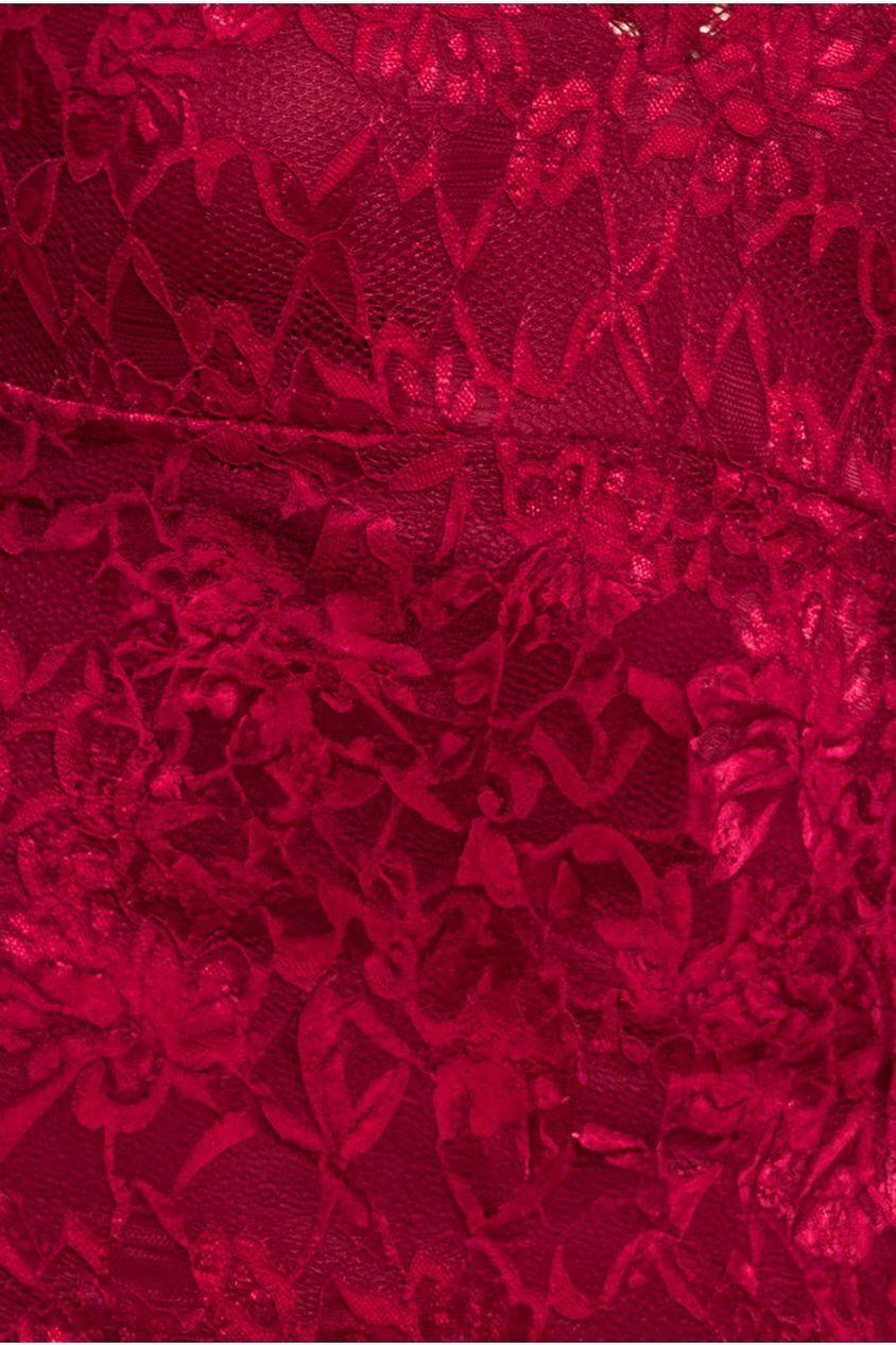 Off The Shoulder Scalloped Neck Maxi Dress - Wine DR4600