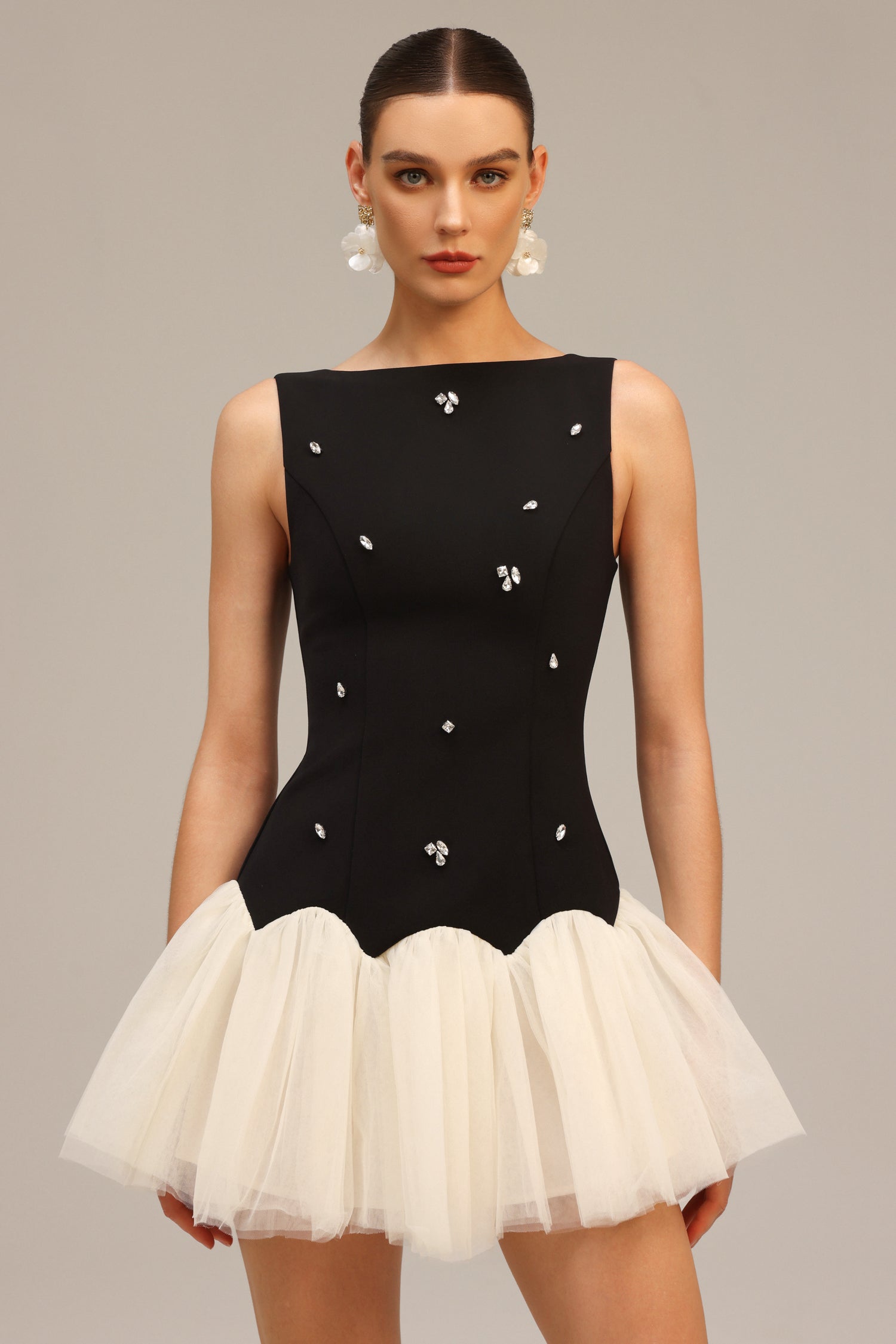 Salamo Sleeveless Diamond Mini Dress C250500034