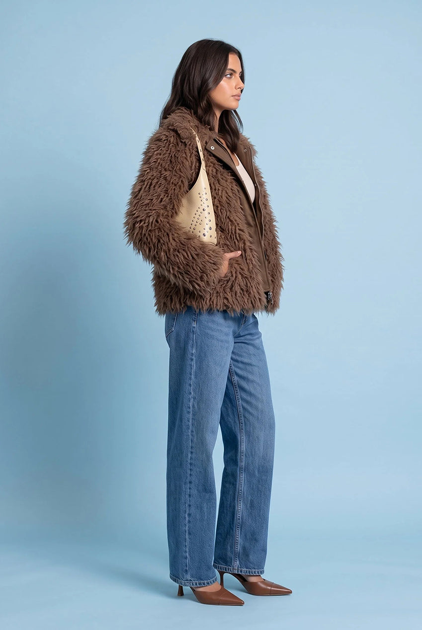 Mongolian Faux Fur Coat 40JKT37250