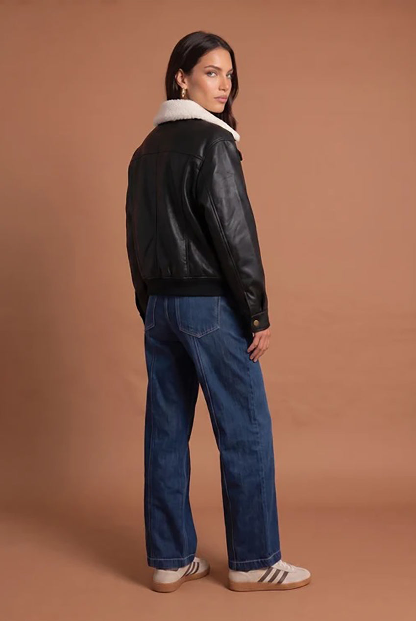 Borg Pu Bomber Jacket 40JKT39212