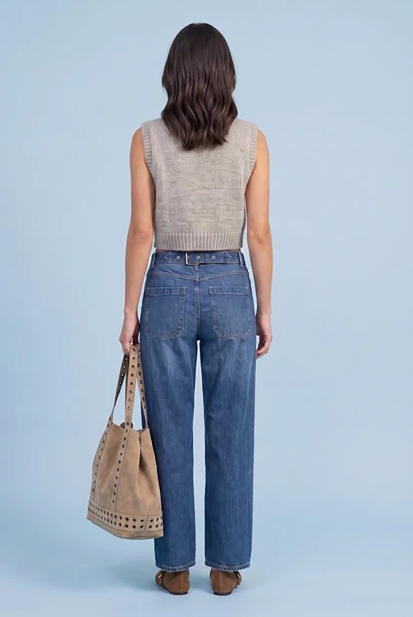 Wool Blend One Button Vest 40KW38577