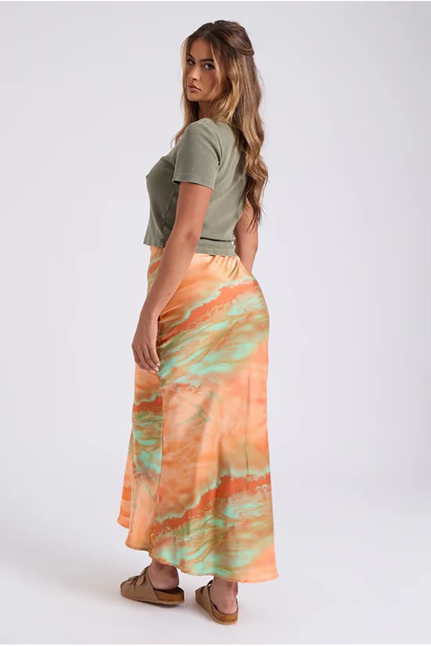 Tie Dye Bias Cut Maxi Skirt 40SKT31622-c80