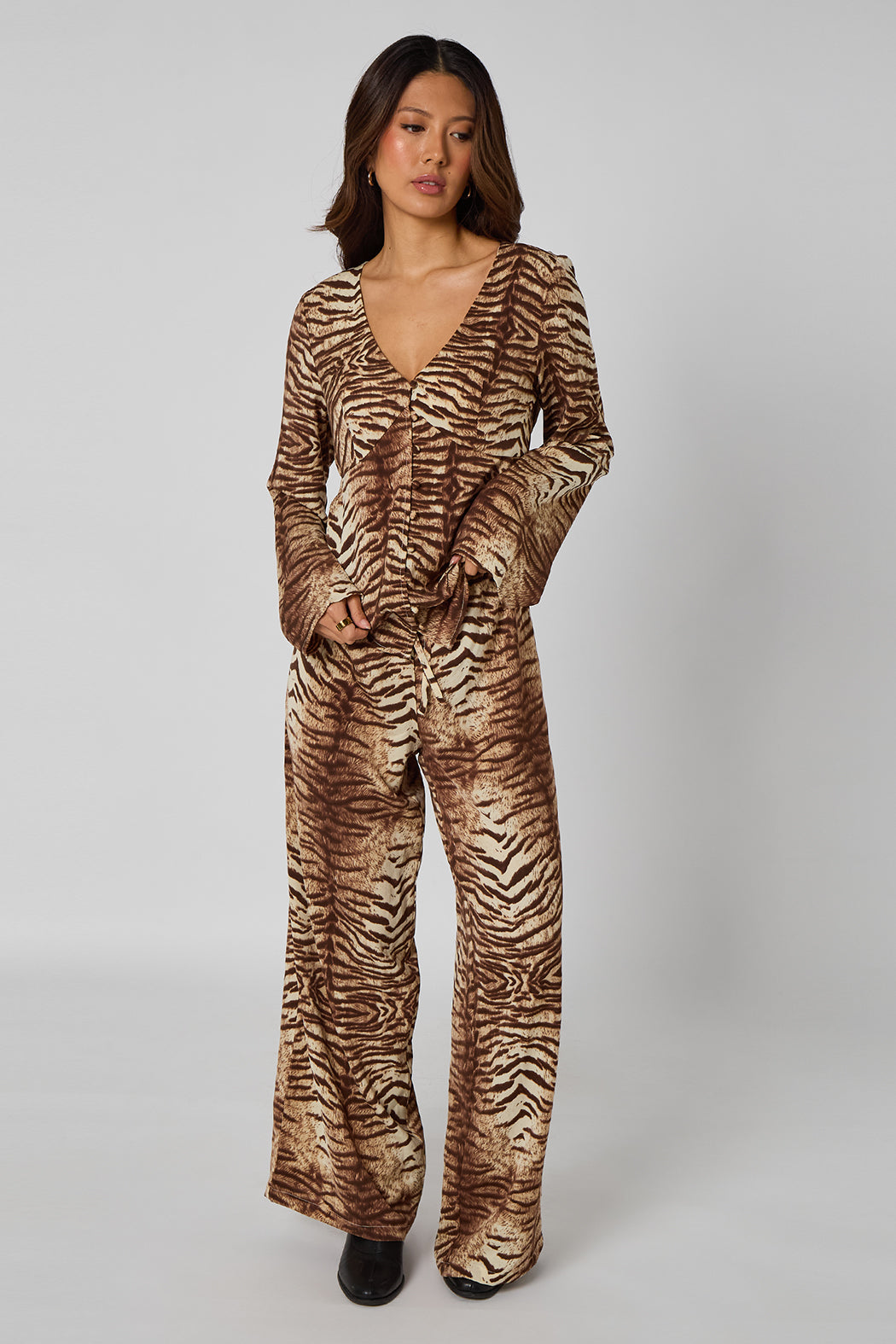 Zebra Button Front Top 40TOP37808-c29