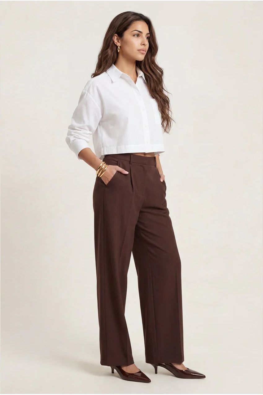 Linen Blend Wide Leg Trouser 40TRS32886-c24