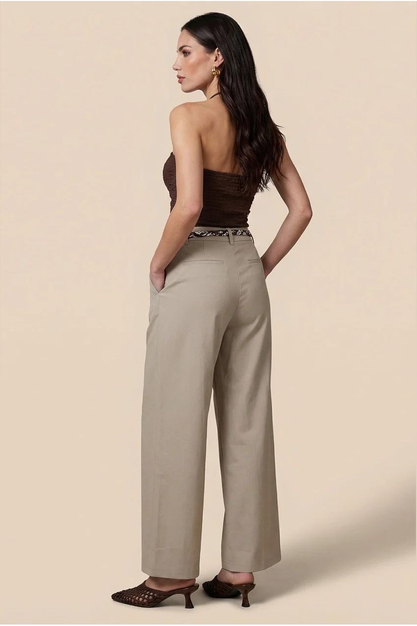 Belted Barrel Leg Trouser Grey 40TRS38778-c2