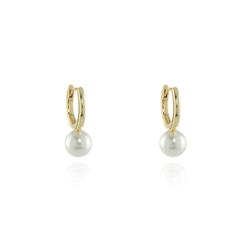 Cachet London Padma 8mm Pearl Gold Hoop by Cachet London