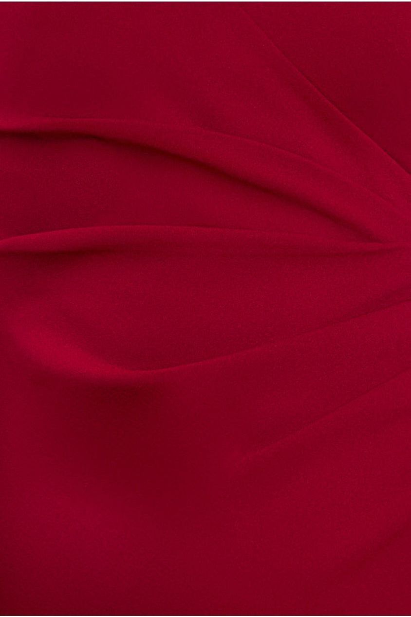 Scuba & Lace Wrap Maxi Dress - Wine DR4366