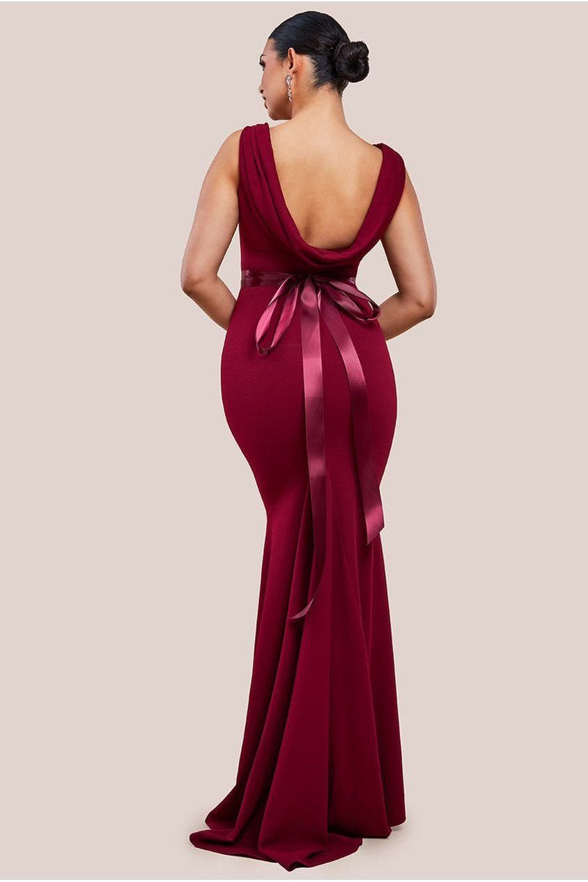 Eris Bridesmaid Maxi Fishtail Dress ERIS BERRY