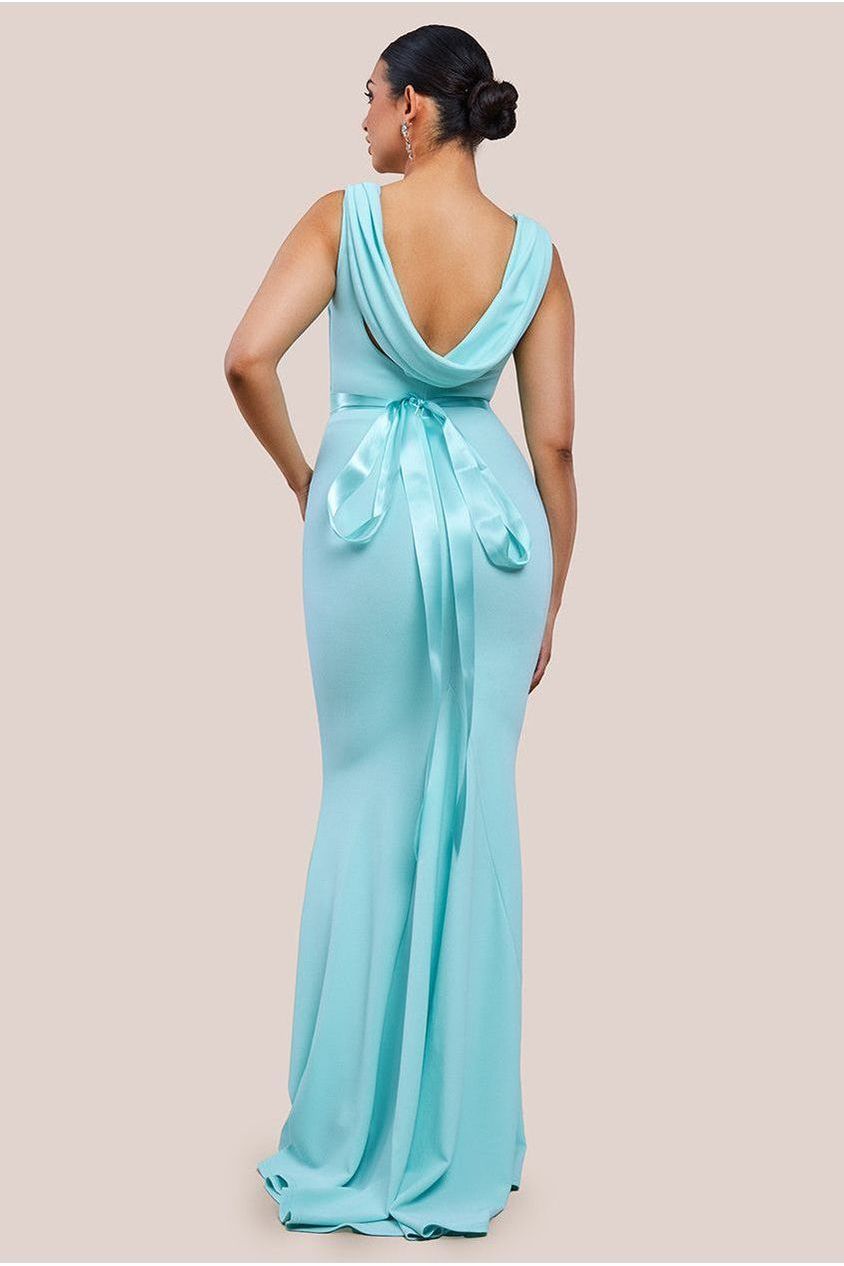 Eris Bridesmaid Maxi Fishtail Dress ERIS TURQUOISE