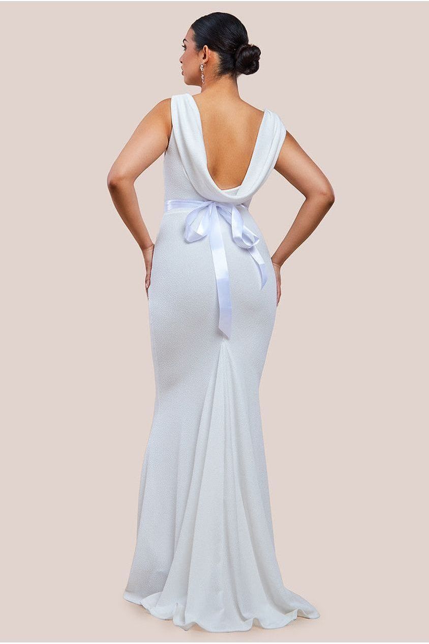 Eris Bridesmaid Maxi Fishtail Dress ERIS WHITE