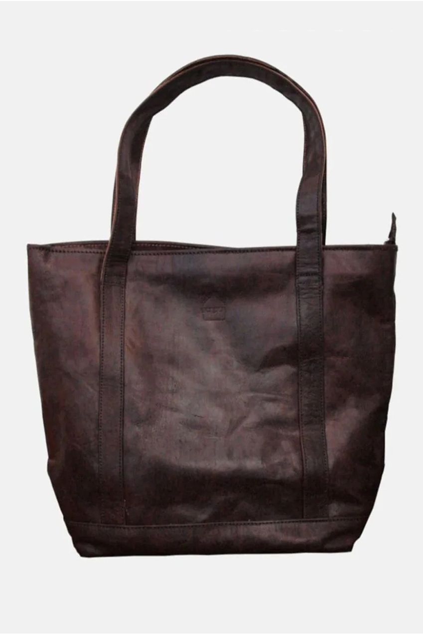 The Nador Tote Bag In Dark Brown 4402