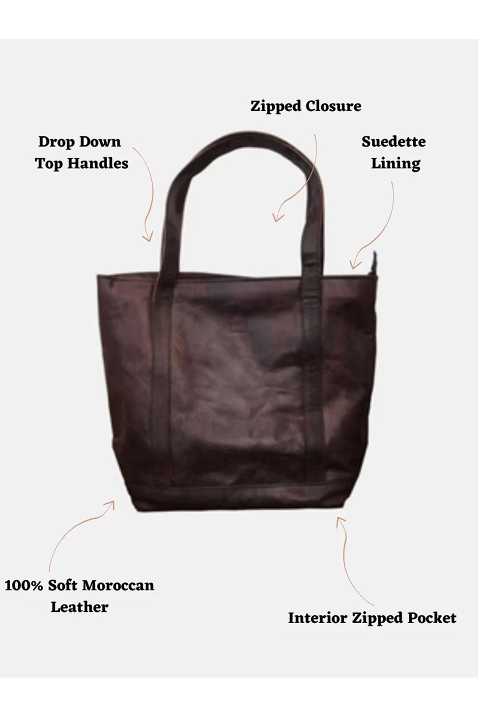 The Nador Tote Bag In Dark Brown 4402
