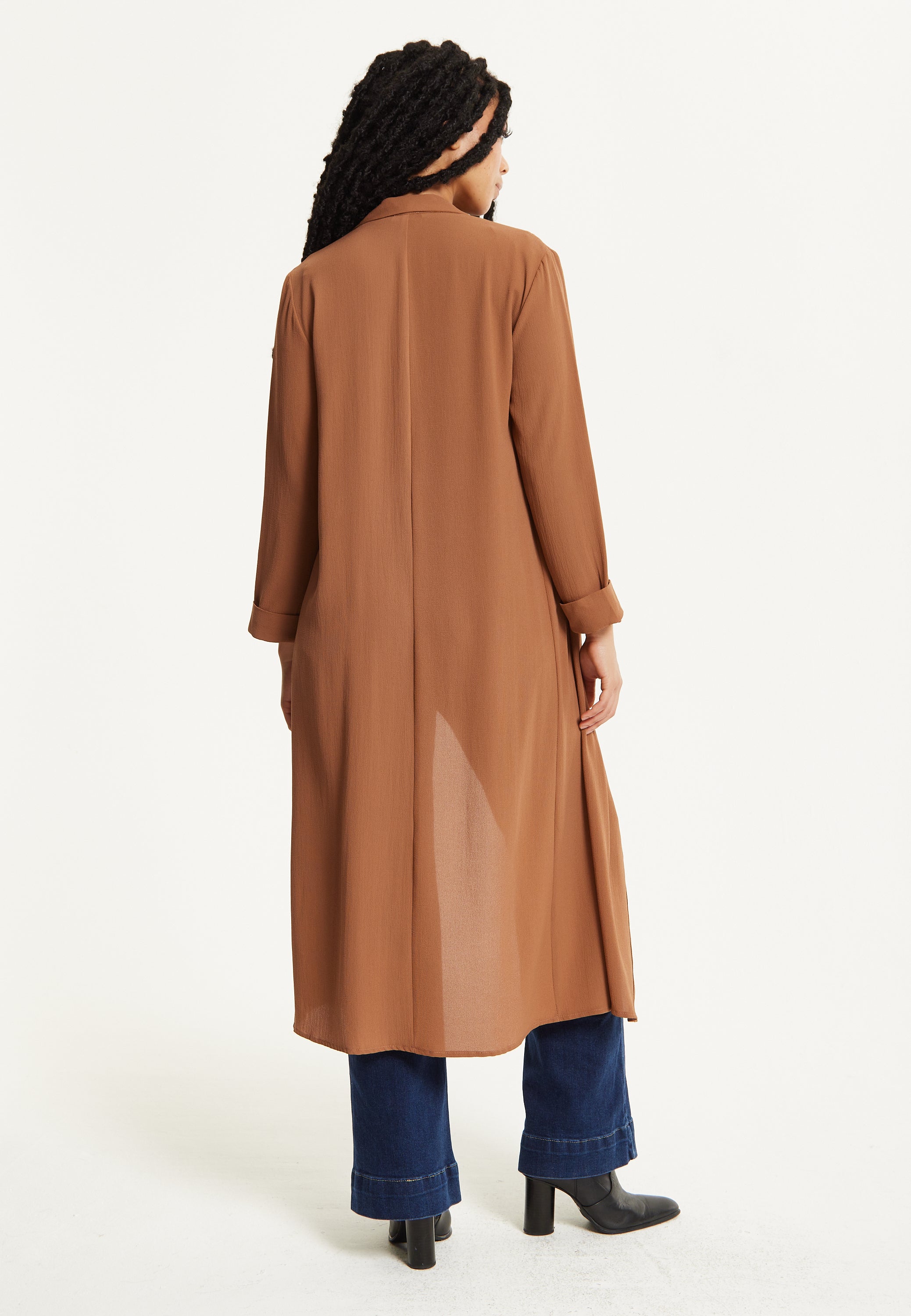 Camel Waterfall Duster Coat 25AW-44038