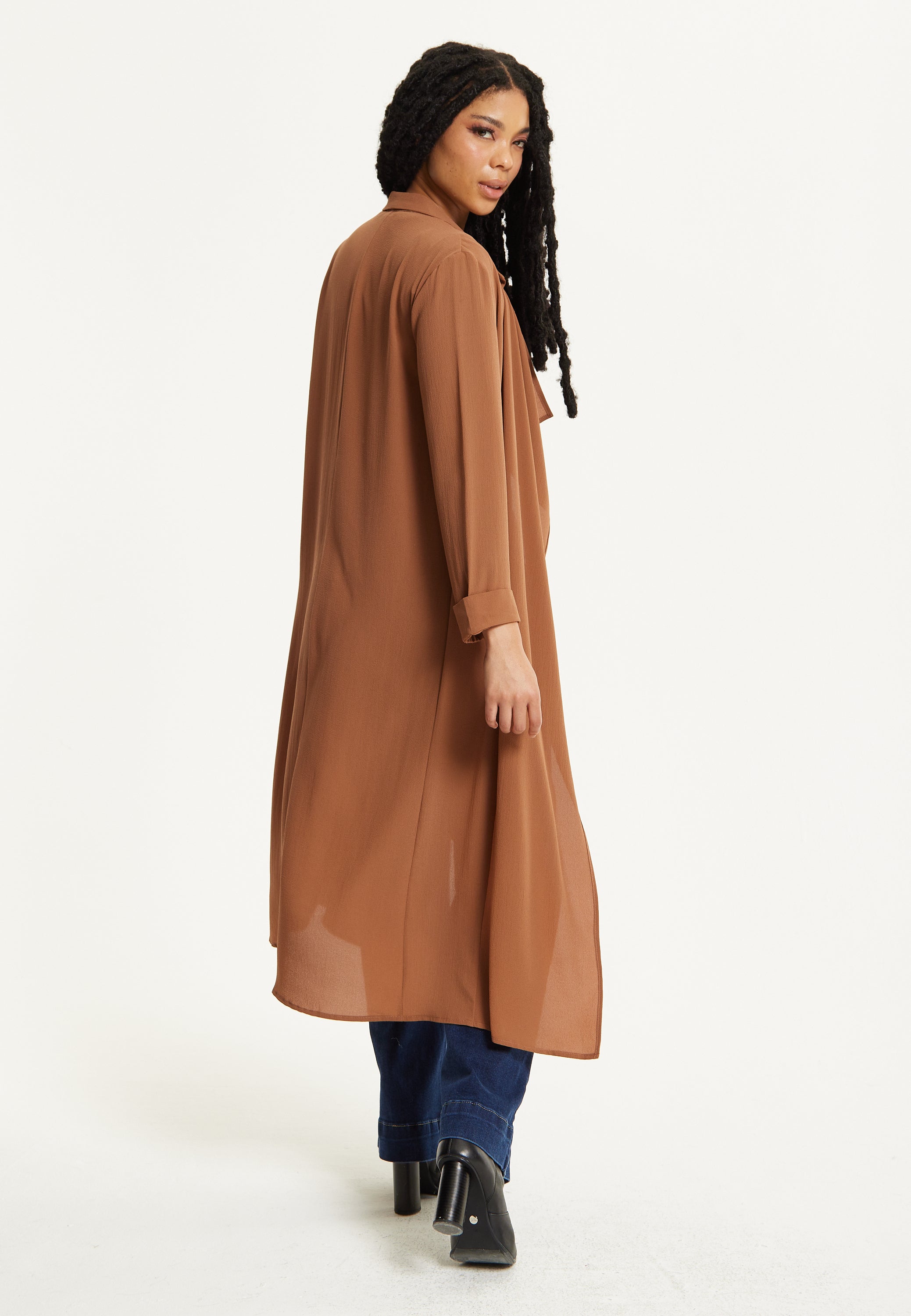 Camel Waterfall Duster Coat 25AW-44038