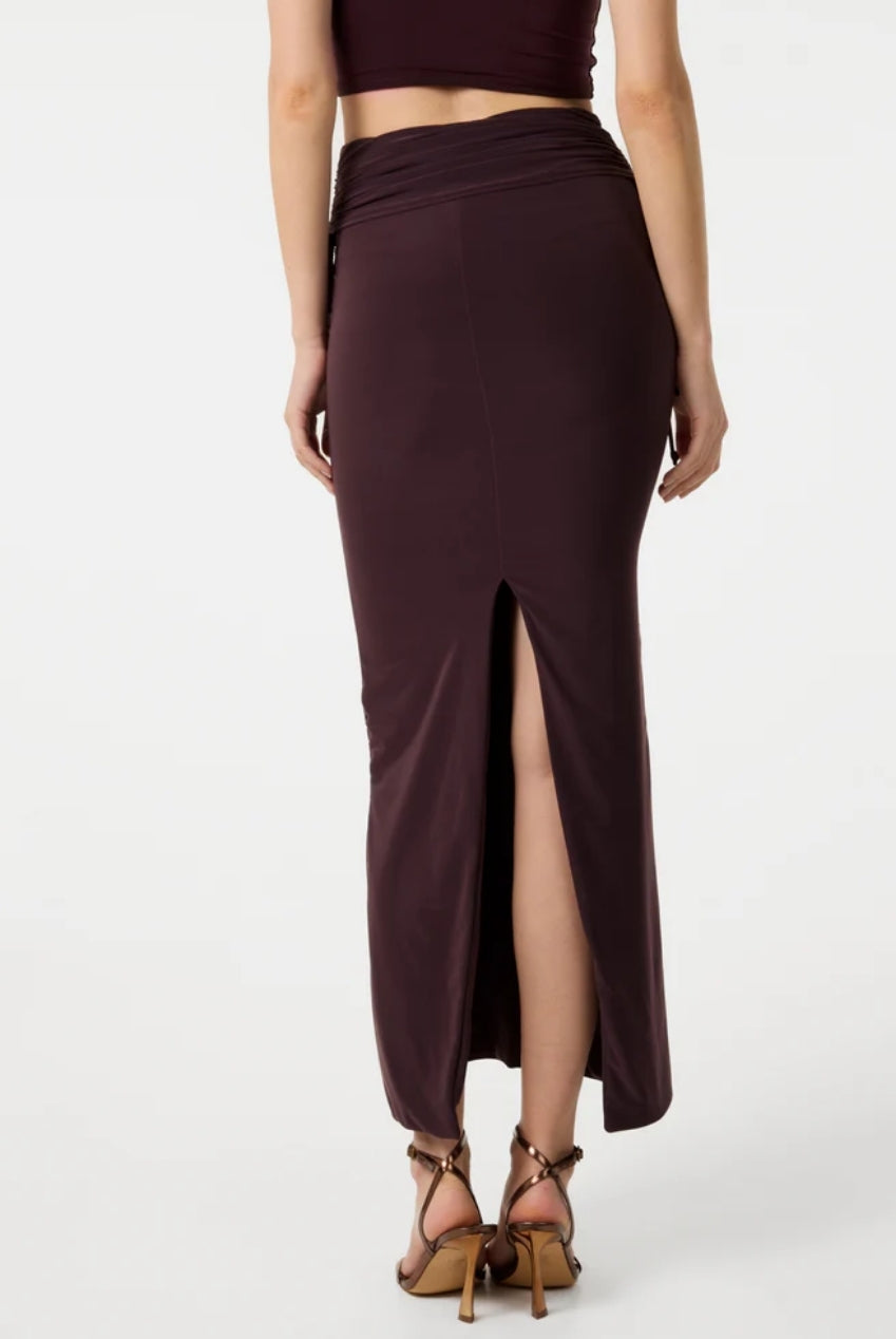 Ruched Side Maxi Skirt SS26200P030