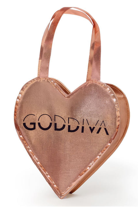 Heart Shaped Foil Shopper Bag - Rose Gold by Goddiva