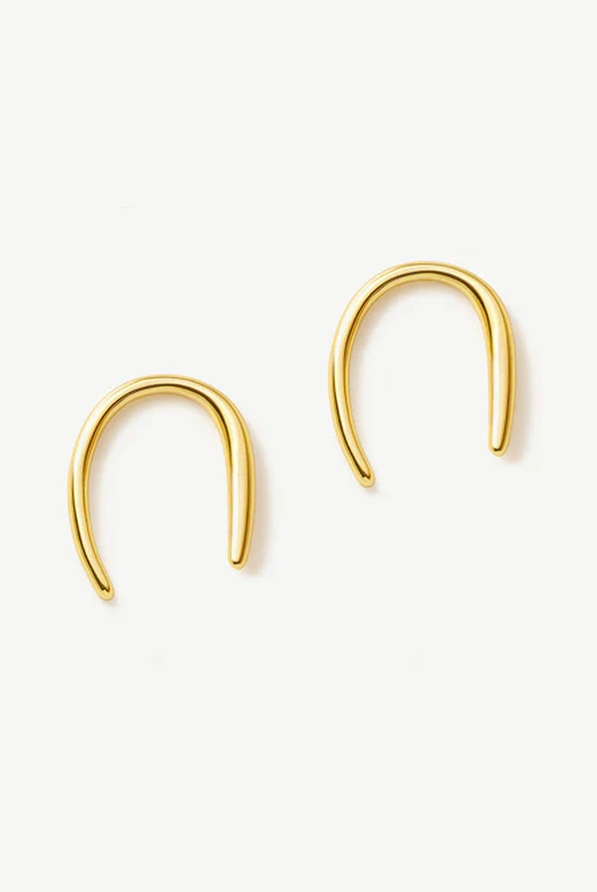 Oval Horseshoe Pull-Through Threader Hoop Earrings 530