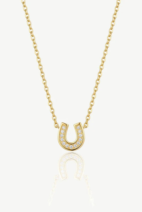 Dainty Horseshoe Pendant Necklace by MUCHV