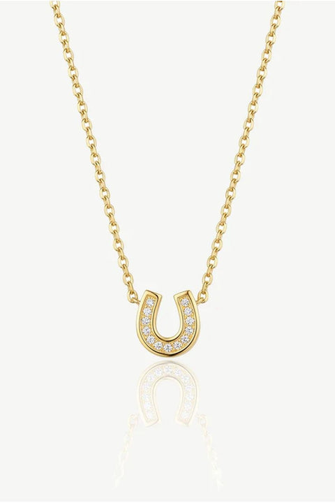 Dainty Horseshoe Pendant Necklace by MUCHV