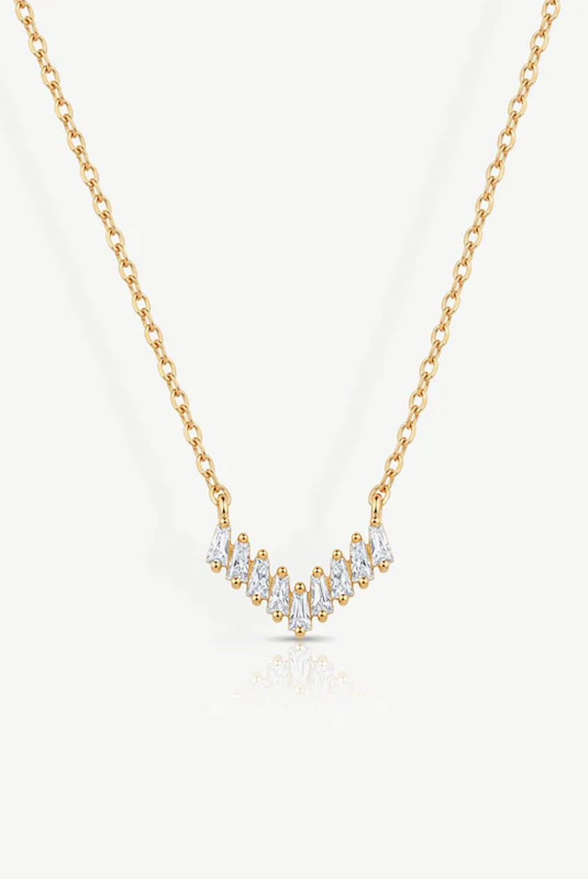 Dainty Baguette Bar Necklace 553