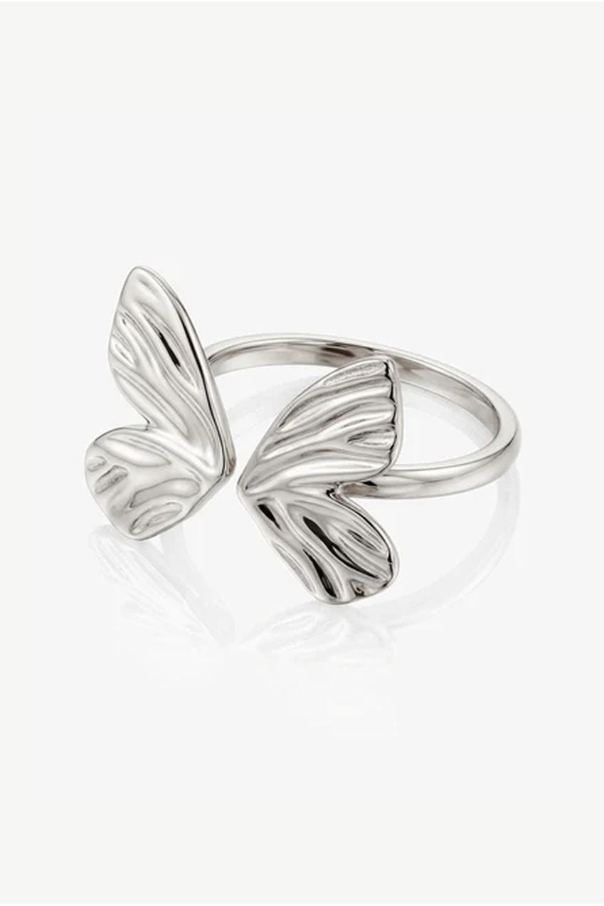 Textured Butterfly Ring - Adjustable 575-gold