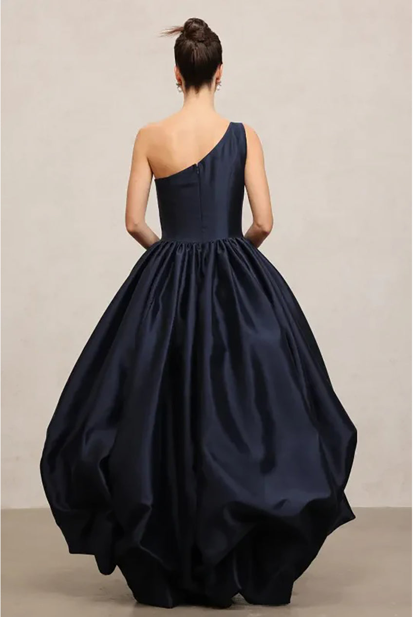 Asymmetric Satin High-Low Gown R2509RN078