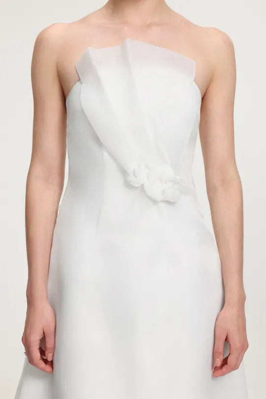 Ruffled Organza Midi Dress R2509MZ002