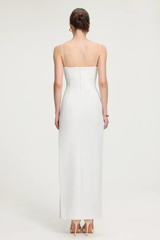 Corset Style Crepe Maxi Dress R2509DT041