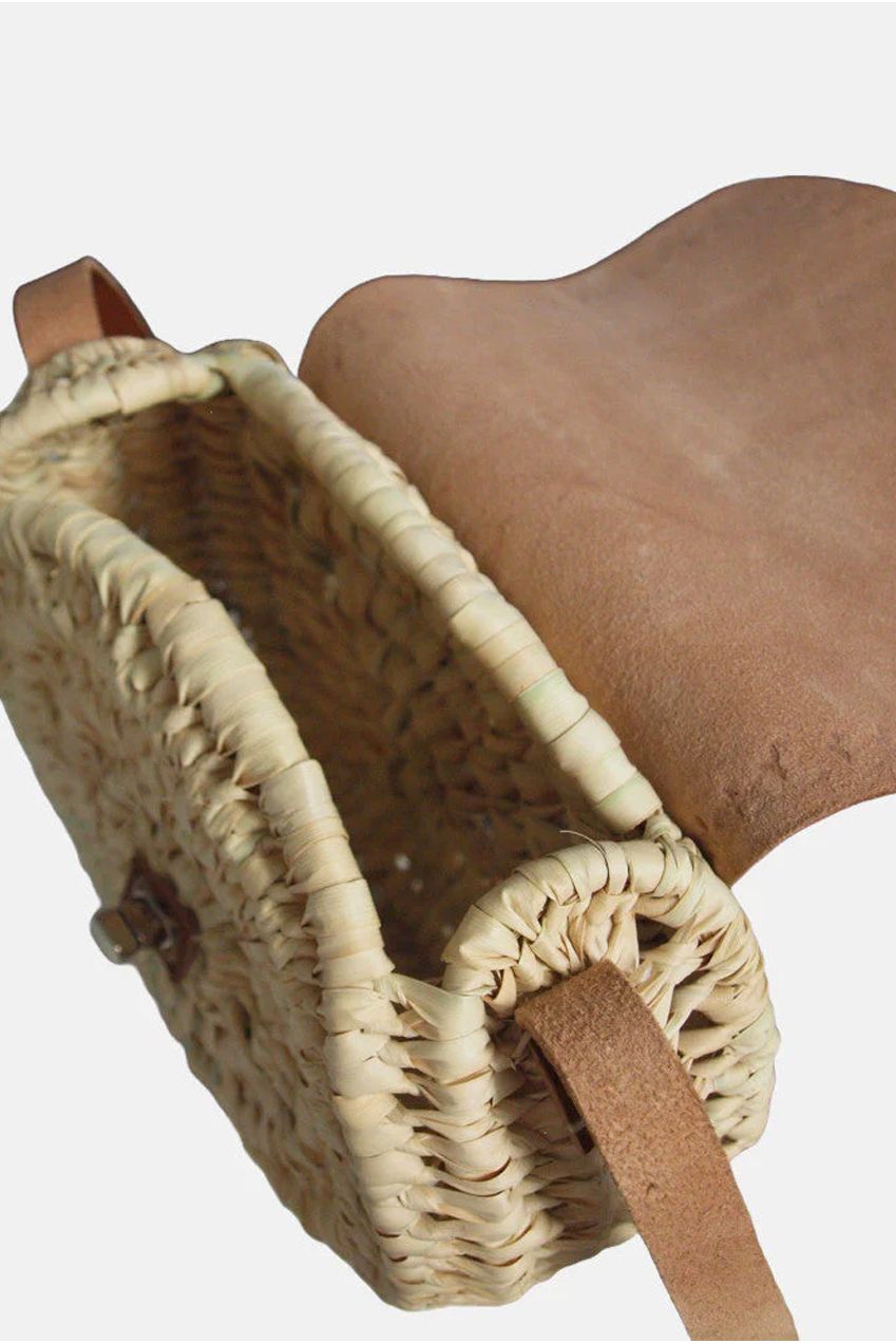 The Safi Rattan Round Bag - Loose Weave 7001