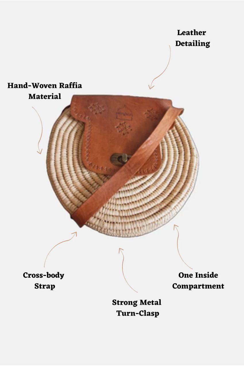 The Safi Rattan Round Bag - Tight Weave 7004