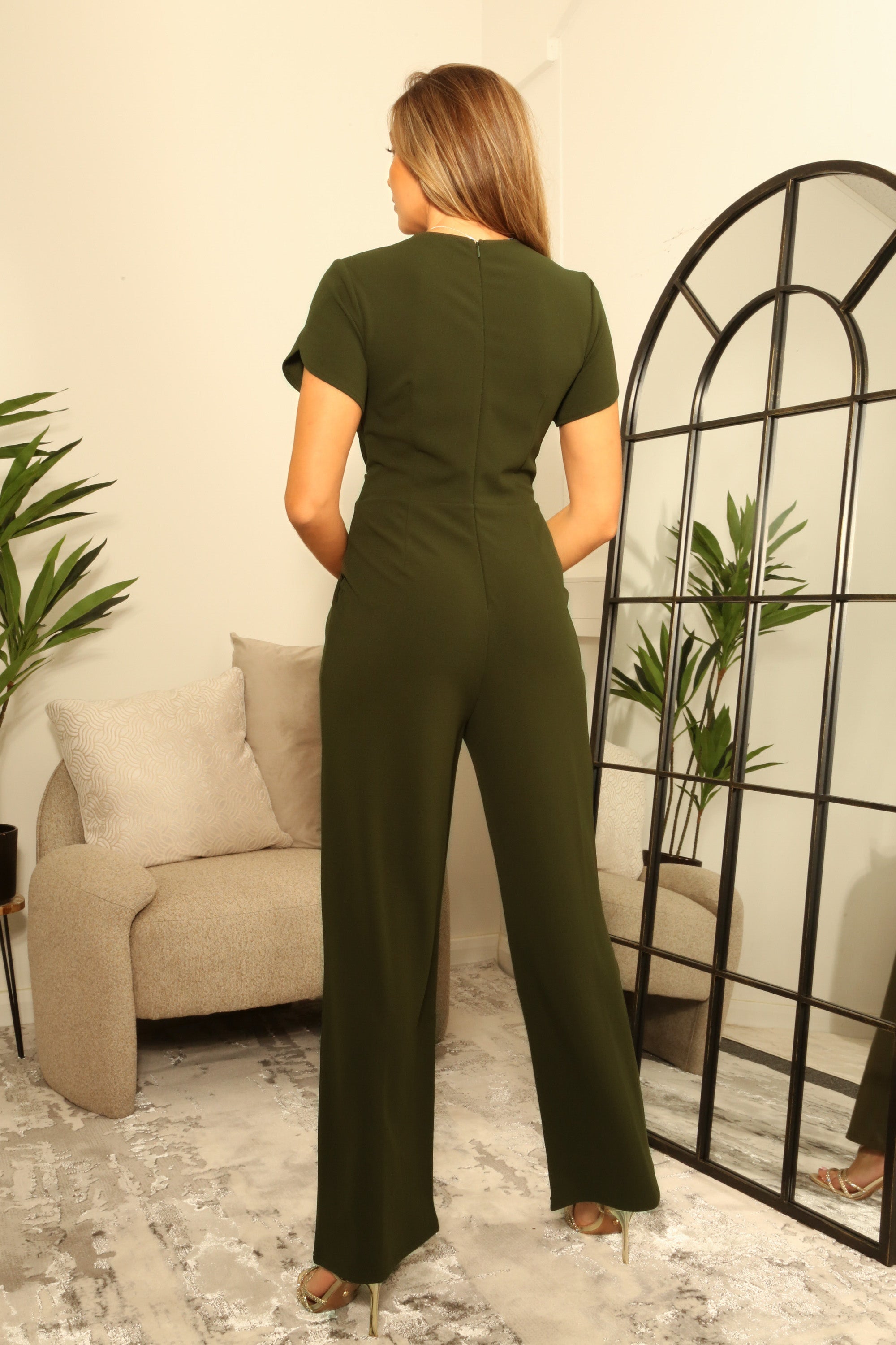 Tulip Sleeve Wrap Front Jumpsuit JU0000687