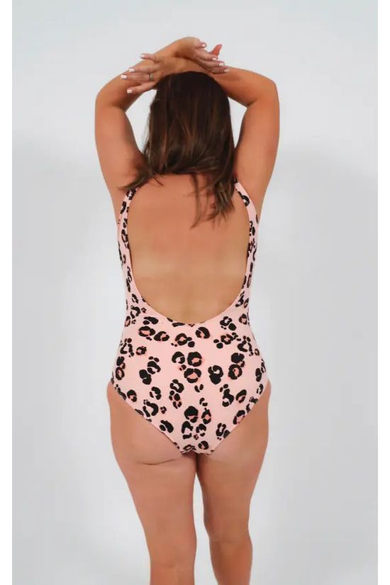 Swimsuit In Pink Leopard PLSS23